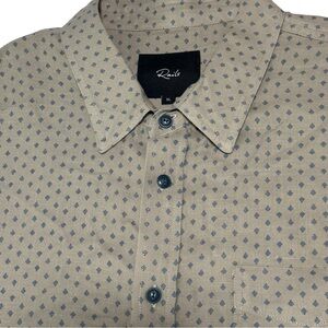 Rails Beige and Blue Patterned Men's Shirt button down sz XL